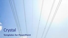 Presentation with power lines - Theme having power lines against clear skype background and a  colored foreground