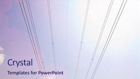  Presentation with power lines - Audience pleasing PPT theme consisting of power lines against clear skype backdrop and a  colored foreground