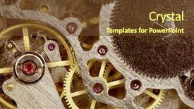  Presentation with vintage clock - Colorful slide deck enhanced with power machine - vintage old clock mechanism 3 backdrop and a tawny brown colored foreground