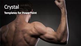  Presentation with mens health - Colorful PPT theme enhanced with power mens hand on black backdrop and a black colored foreground