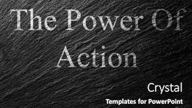  Presentation with power - Slide set featuring power-of-action-chalk-text background and a black colored foreground