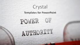  Presentation with power - Slide set consisting of power-of-authority-phrase-written and a white colored foreground