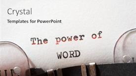 Presentation with power - PPT theme featuring power-of-word-phrase-written background and a white colored foreground