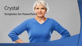  Presentation with old people - Audience pleasing presentation consisting of power and old people concept backdrop and a light gray colored foreground