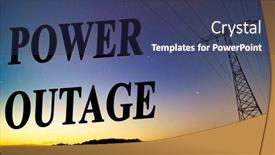  Presentation with energy crisis - Slides having power-outage-text-on-starry background and a ocean colored foreground