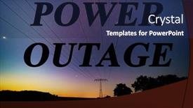  Presentation with power energy crisis - Slide set with power-outage-text-on-starry background and a navy blue colored foreground