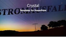  Presentation with power energy crisis - Theme consisting of power-outage-text-stromausfall background and a navy blue colored foreground