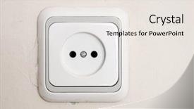  Presentation with outlet - Beautiful presentation featuring power outlet - socket on a wall front backdrop and a sky blue colored foreground