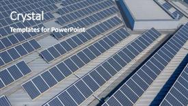  Presentation with green roof - Presentation theme with power panel on the roof background and a ocean colored foreground