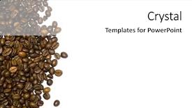  Presentation with background - Cool new PPT theme with power plant design - background combined from coffee grains backdrop and a  colored foreground