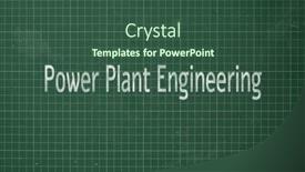  Presentation with thermal power plant - Slide set having power-plant-engineering-designs and a ocean colored foreground