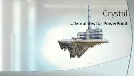  Presentation with power media - Colorful PPT layouts enhanced with power-plant-image-mixed-media backdrop and a light gray colored foreground