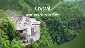  Presentation with hydro power plant - Slide set consisting of power plant in verzasca valley background and a ocean colored foreground