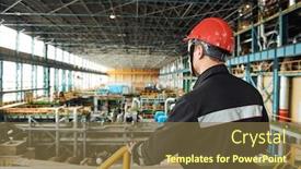  Presentation with plant maintenance - Beautiful PPT layouts featuring power-plant-maintenance-industial-worker backdrop and a tawny brown colored foreground