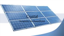  Presentation with solar power - Slide set enhanced with power plant using renewable solar energy background and a teal colored foreground