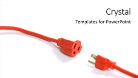  Presentation with orange - Amazing slides having power plug - 100 foot orange extension cord backdrop and a white colored foreground