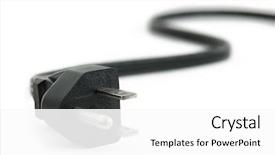  Presentation with power plug - Presentation consisting of power plug - close up background and a white colored foreground