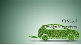  Presentation with electric car - Amazing presentation having power plug - electric car concept in green backdrop and a mint green colored foreground