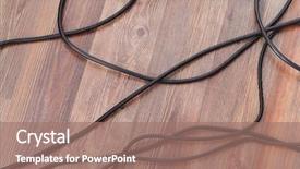  Presentation with electric wires - Amazing slides having power plug - electric wires on the floor backdrop and a coral colored foreground