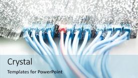  Presentation with power plug - Presentation theme with power plug - fiber optics background with lots background and a light blue colored foreground
