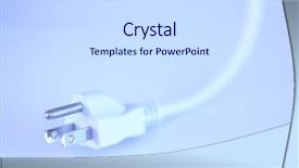  Presentation with white and navy blue - Audience pleasing PPT theme consisting of power plug - white three prong cord backdrop and a light gray colored foreground