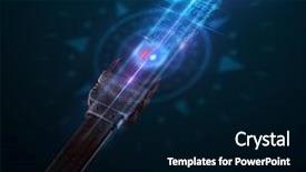  Presentation with electric cable - Slide deck featuring power plug compass - glowing electric cable close-up background and a black colored foreground