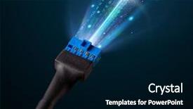  Presentation with electric cable - Amazing presentation design having power plug compass - glowing electric cable close-up backdrop and a  colored foreground