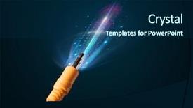  Presentation with electric cable - Beautiful presentation theme featuring power plug compass - glowing electric cable close-up backdrop and a  colored foreground
