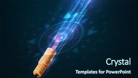  Presentation with electric cable - Beautiful presentation featuring power plug compass - glowing electric cable close-up backdrop and a navy blue colored foreground