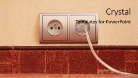  Presentation with power plug - PPT layouts enhanced with power plug ins - electric socket element of design background and a lemonade colored foreground