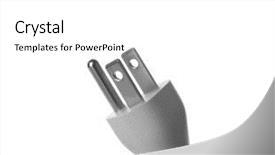  Presentation with power plug - Beautiful presentation featuring power plug isolated on white backdrop and a  colored foreground