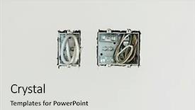  Presentation with power plug - Audience pleasing presentation theme consisting of power plug nature - electrical installation in house backdrop and a light gray colored foreground