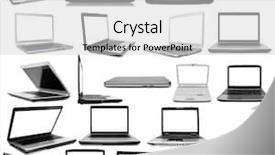  Presentation with wireless charging laptops on - PPT layouts consisting of power plug space - collection laptops on white background background and a light gray colored foreground