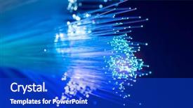 Presentation with power cable - Amazing slide set having power plug space - optical fiber network cable futuristic backdrop and a cobalt blue colored foreground