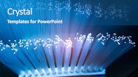  Presentation with network cable - Beautiful slide set featuring power plug space - optical fiber network cable futuristic backdrop and a teal colored foreground