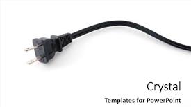  Presentation with power plug - Cool new PPT theme with power plug backdrop and a white colored foreground