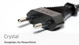  Presentation with power plug - PPT layouts featuring power plug background and a white colored foreground