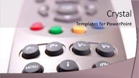  Presentation with power plugs - Cool new slides with power plugs free - remote controller close-up isolated 2 backdrop and a  colored foreground