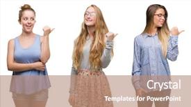  Presentation with collage - Amazing PPT theme having power point - collage of group of blonde backdrop and a  colored foreground