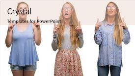  Presentation with black women support group - Theme featuring power point - collage of group of blonde background and a  colored foreground