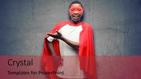 Presentation with super man - Beautiful presentation theme featuring power point presentation - african black super hero man backdrop and a red colored foreground