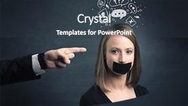  Presentation with question marks - PPT theme having power points leadership - caucasian business hand pointing background and a  colored foreground