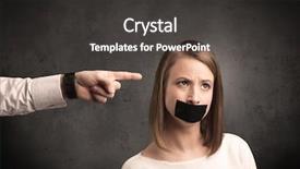  Presentation with female - Audience pleasing slide set consisting of power points leadership - caucasian business hand pointing backdrop and a  colored foreground