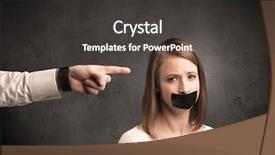  Presentation with female - Slides having power points leadership - caucasian business hand pointing background and a  colored foreground