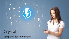  Presentation with homeless person poverty issue concept - Amazing presentation having power presentation - young smiling person presenting battery backdrop and a  colored foreground