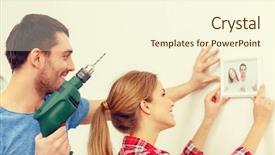  Presentation with interior design - Amazing slides having power screw - repair interior design building renovation backdrop and a cream colored foreground