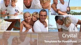  Presentation with sharing - Theme having power sharing - family leisure background and a coral colored foreground