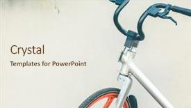  Presentation with white pigeon against the blue - Slide deck having power sharing - shared bicycle isolated against white background and a sky blue colored foreground