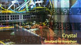  Presentation with stop violence against children - Presentation theme featuring power sharing - stocks and shares against technician background and a tawny brown colored foreground
