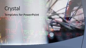  Presentation with shares - Presentation design consisting of power sharing - stocks and shares against technician background and a light gray colored foreground